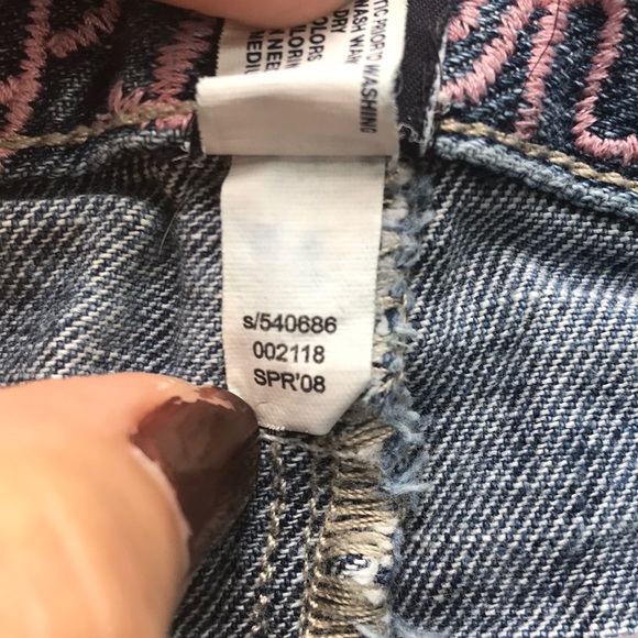 Vintage Gap Denim Jeans Embroidered with Flowers - Picture 7 of 7